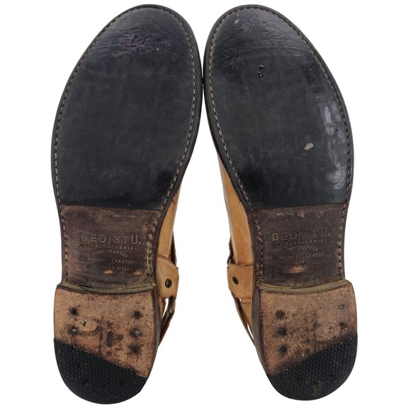 Bed Stu Cobbler Series Exeter Women's 10 Distressed Leather Harness Ankle Boots - Picture 3 of 14